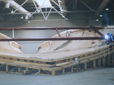 Montage Schmetterlingsdach EXPO 2000